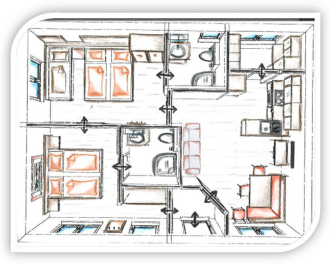 App. für 1 bis 4 Pers. App. für 1 bis 4 Pers.